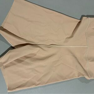 Beige High-Waisted Shorts